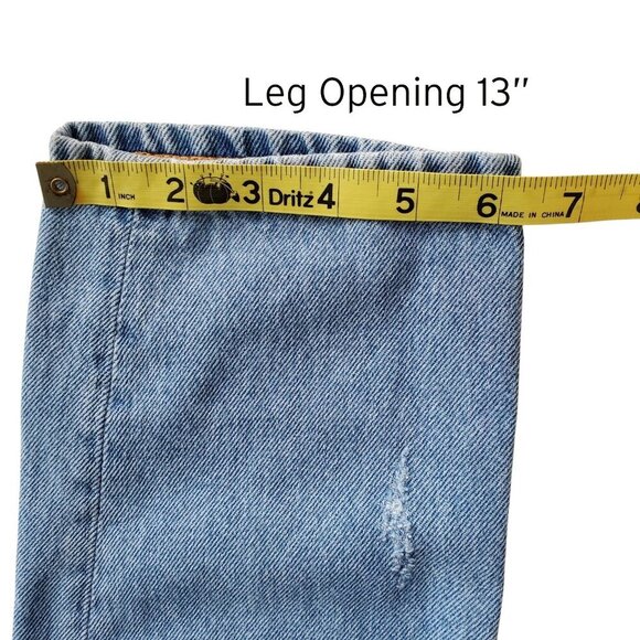 Zara Woman Medium Rise Relaxed Fit Distressed Soft Jeans 100% Cotton Size 8 - Picture 15 of 16